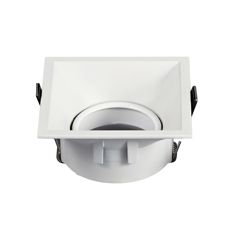 Adjustable GU10 Down Lighting Frame Aluminum Fixture Deep Reflector Square Downlight